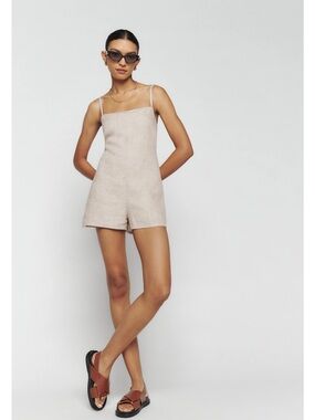 Reformation Harper Linen Romper size 12